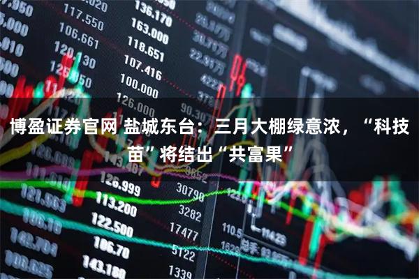 博盈证券官网 盐城东台：三月大棚绿意浓，“科技苗”将结出“共富果”