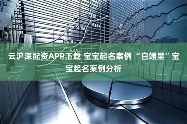 云沪深配资APP下载 宝宝起名案例 “白翊呈”宝宝起名案例分析